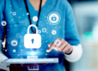 Healthcare finance leader reviewing security certifications and compliance controls in procurement software